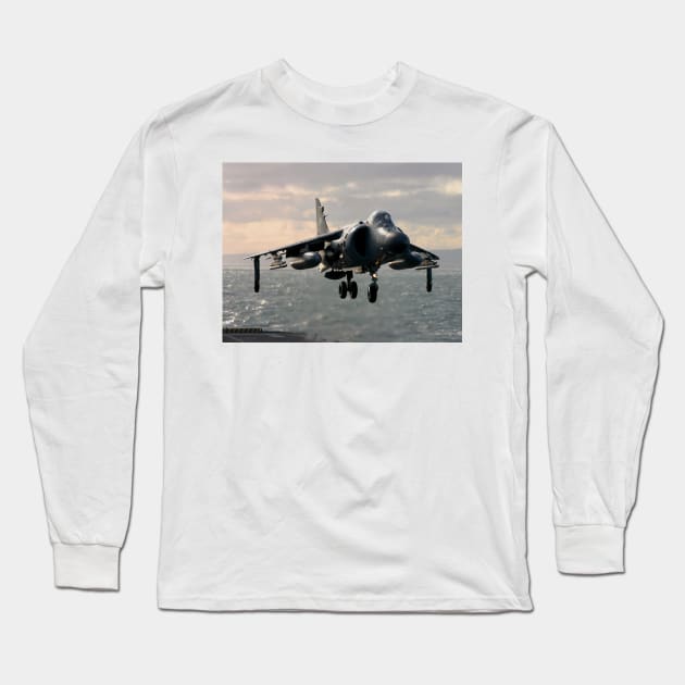 Sea Harrier Hovering Long Sleeve T-Shirt by captureasecond